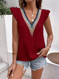 Iris | V-Hals Boho Blouse met Ruches voor Dames