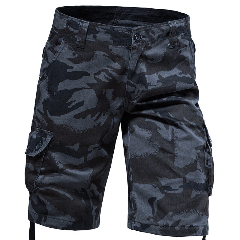 Camo Cargo Korte Broek met Flap-Zakken voor Heren