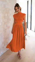 Mouwloze Maxi Jurk met Cut-Out voor Dames