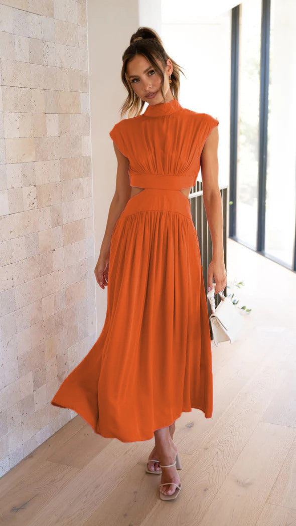 Mouwloze Maxi Jurk met Cut-Out voor Dames