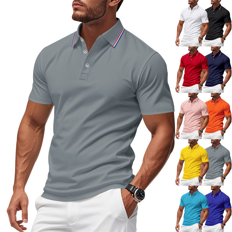 Poloshirt met Contrasterende Kraag voor Heren