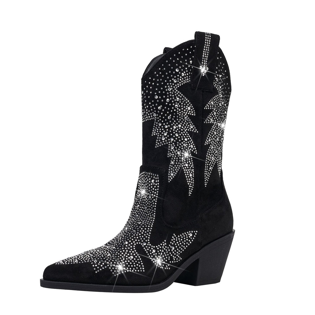 Suède Cowboy Laarzen met Strass voor Dames
