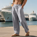 Linnen Straight Leg Pantalon voor Heren