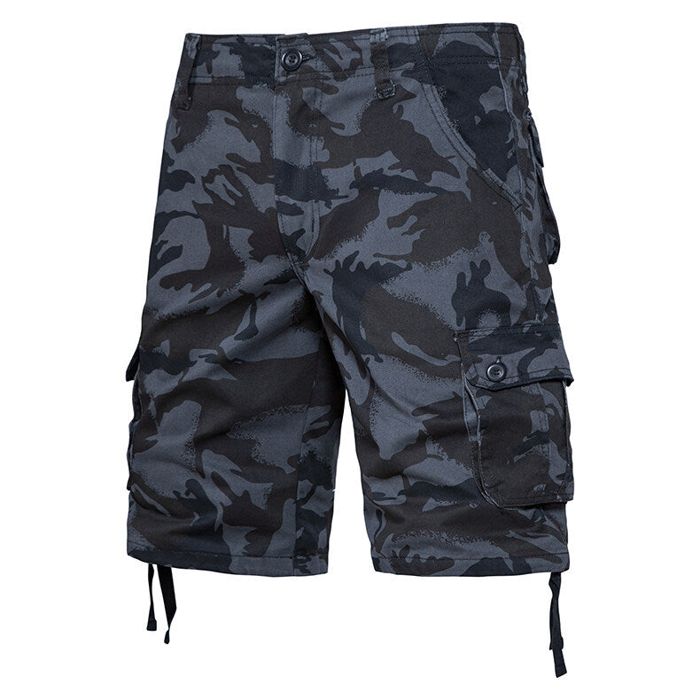 Camo Cargo Korte Broek met Flap-Zakken voor Heren