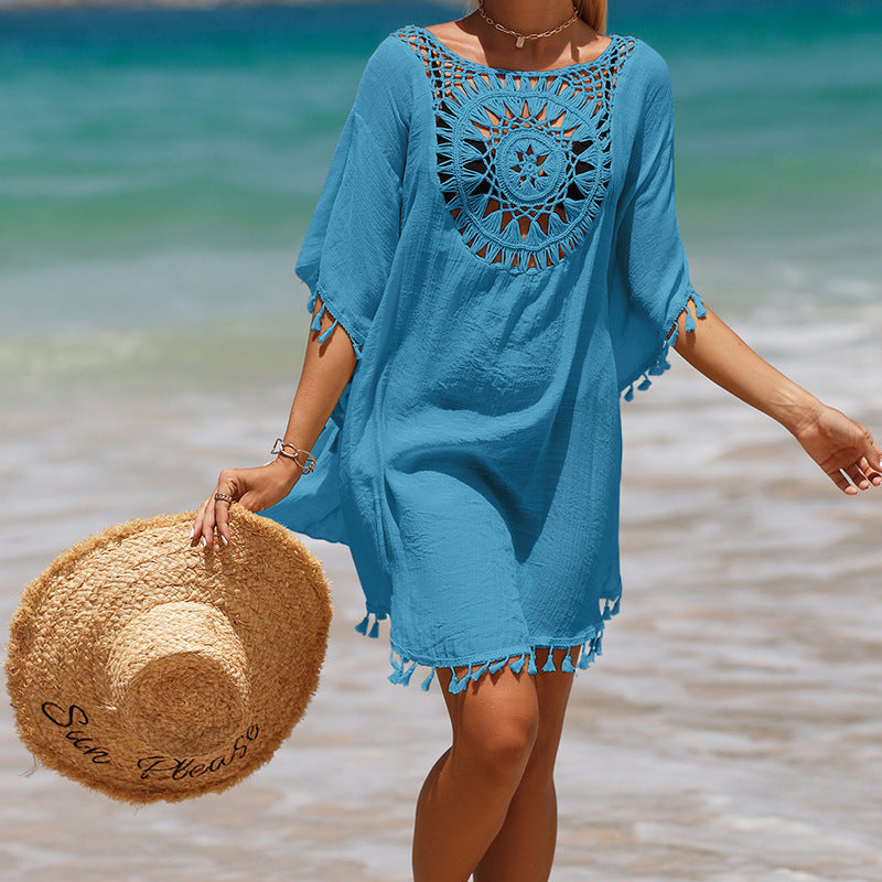 Crochet Strandjurk met Franjerand voor Dames