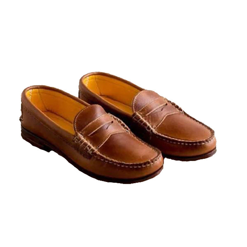 Leren Loafers met Pennydetail voor Dames