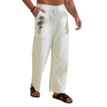 Linnen Relaxed Fit Pantalon met Zakken voor Heren