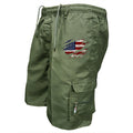 Cargo Korte Broek met Elastische Taille en Flap-Zakken voor Heren