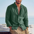 Linnen Button-Down Overhemd voor Heren