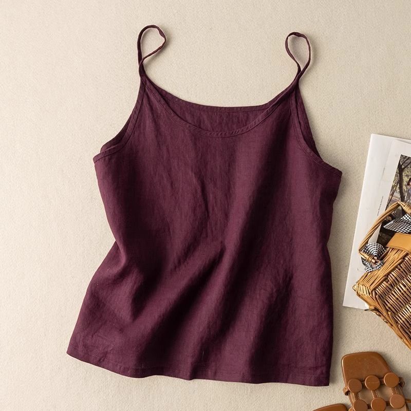 Lenia | Mouwloze Linnen Camisole Top voor Dames