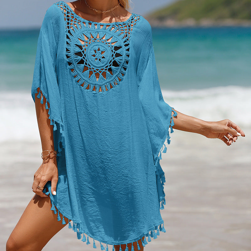 Crochet Strandjurk met Franjerand voor Dames