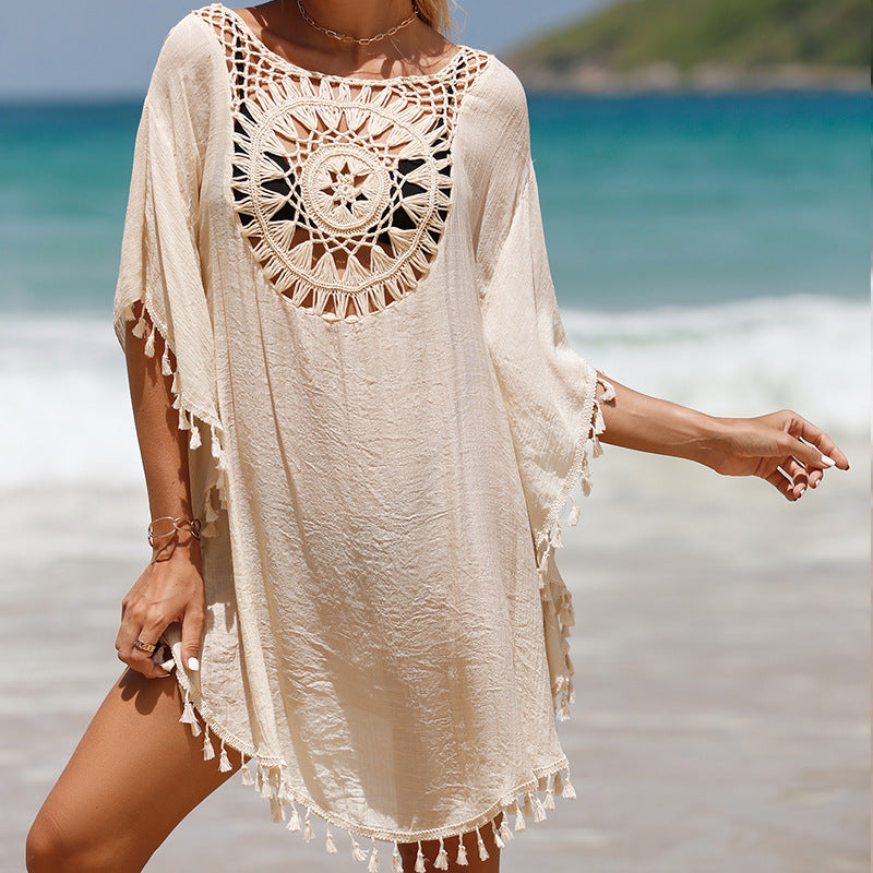 Crochet Strandjurk met Franjerand voor Dames