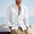 Linnen Button-Down Overhemd voor Heren