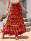 Maya | Boho A-Lijn Maxi Rok met Etnisch Patroon voor Dames