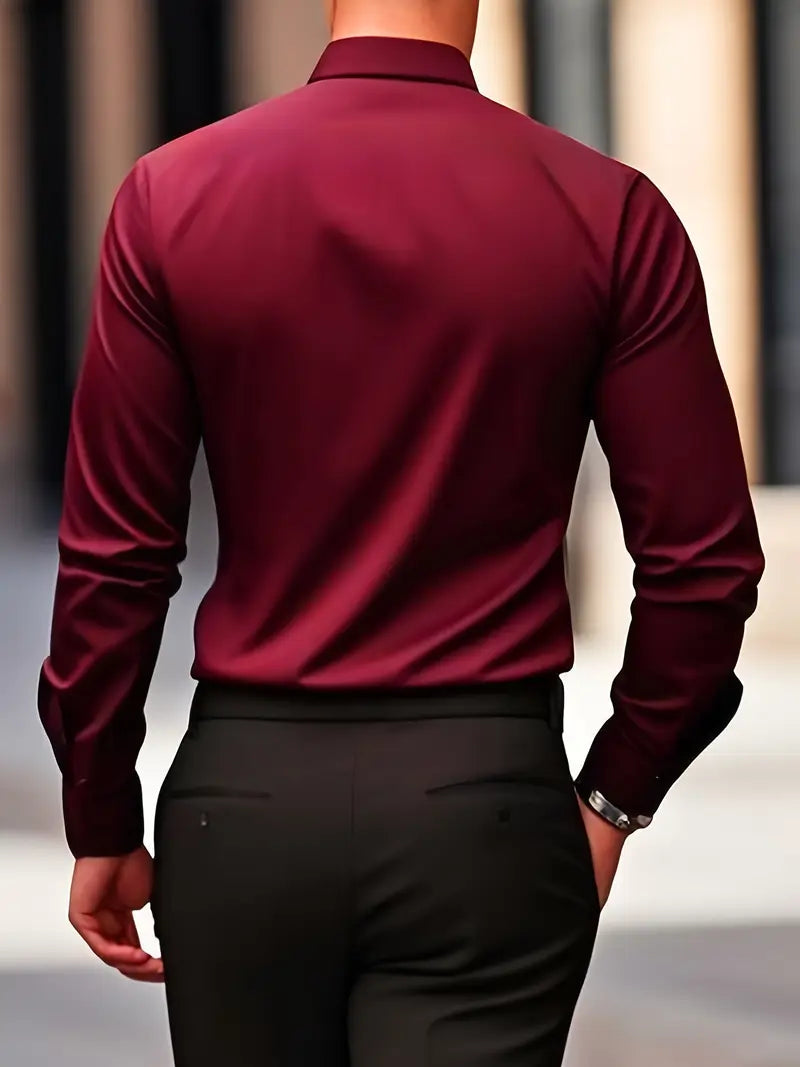 Button-Down Overhemd met Lange Mouwen voor Heren