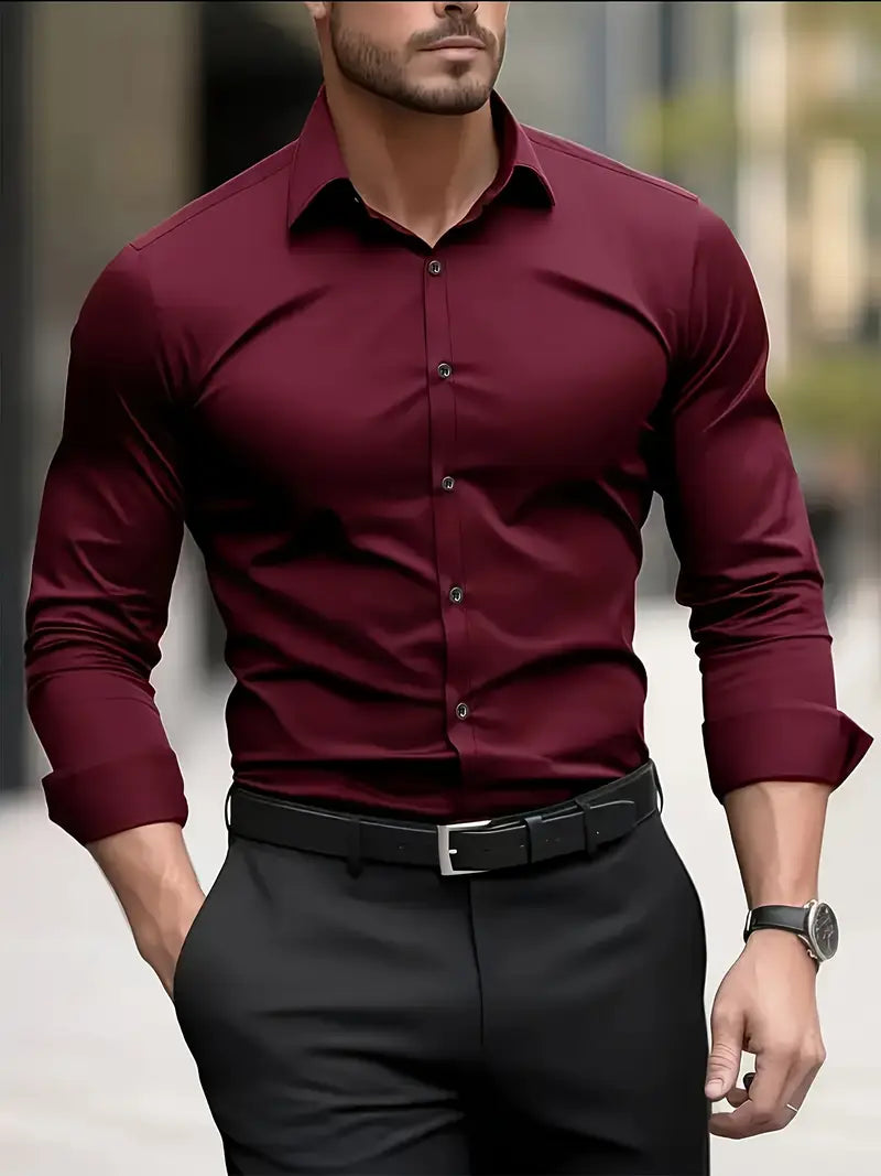 Button-Down Overhemd met Lange Mouwen voor Heren