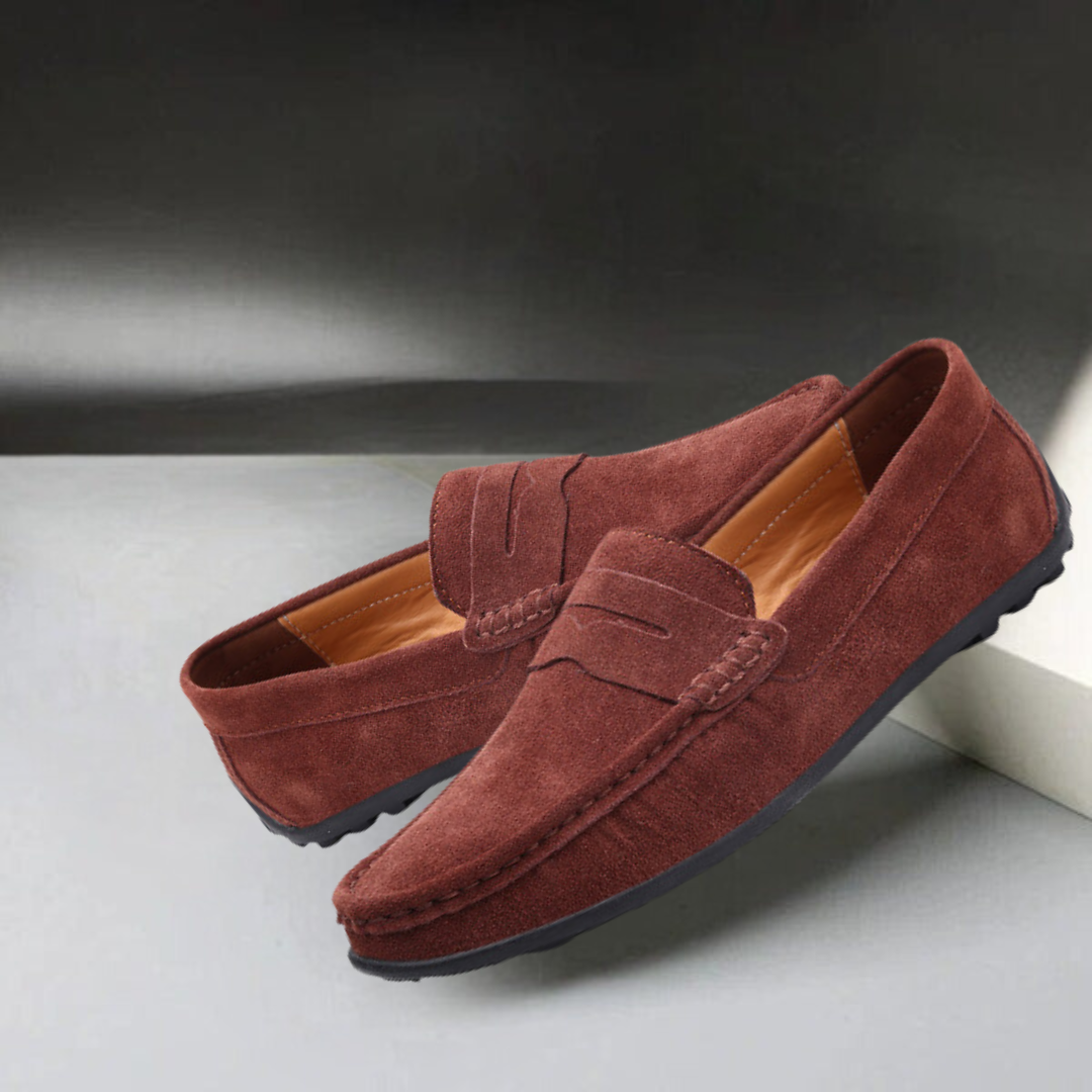 Suède Penny Loafer voor Heren
