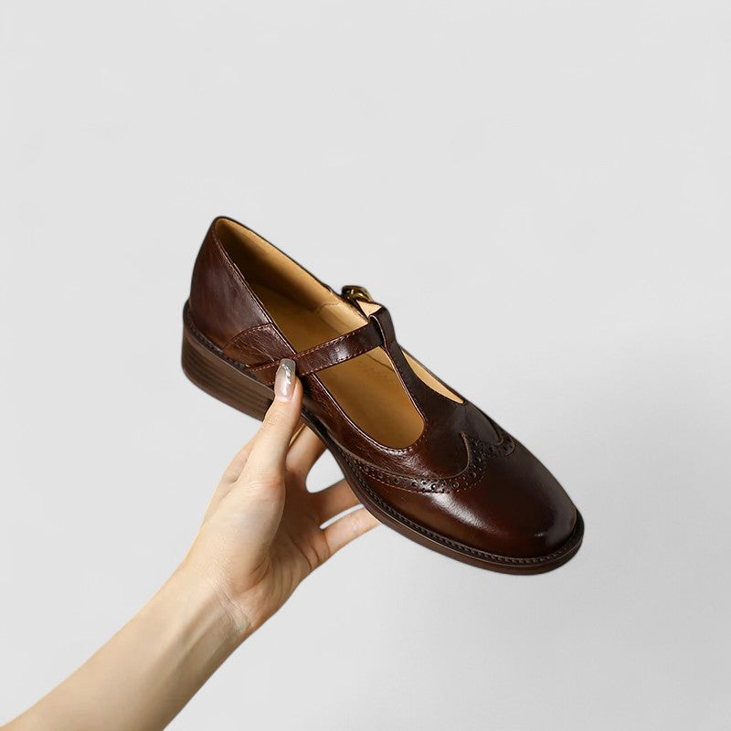 T-Balk Mary Jane Platte Schoenen voor Dames