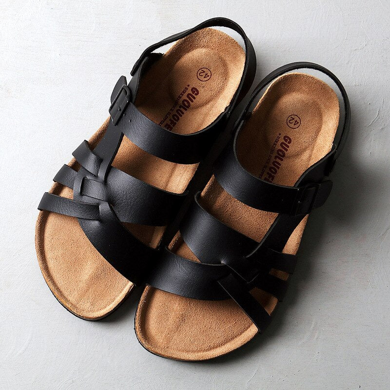 Slingback Sandalen met Open Teen en Gespsluiting voor Heren
