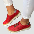 Perforeerde Slip-On Loafers voor Dames