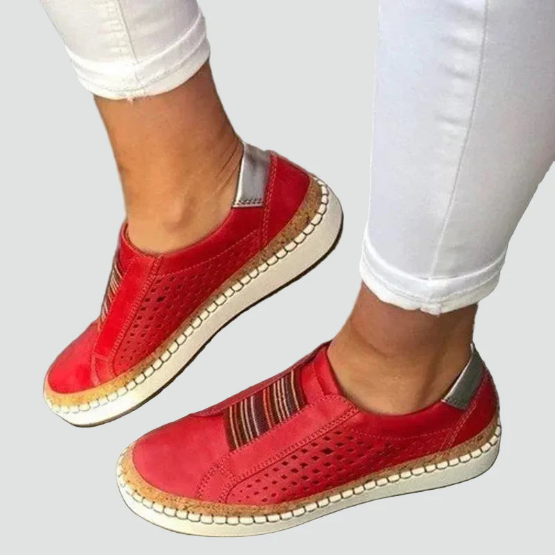 Perforeerde Slip-On Loafers voor Dames