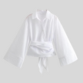 Overslag Blouse met Strikceintuur voor Dames