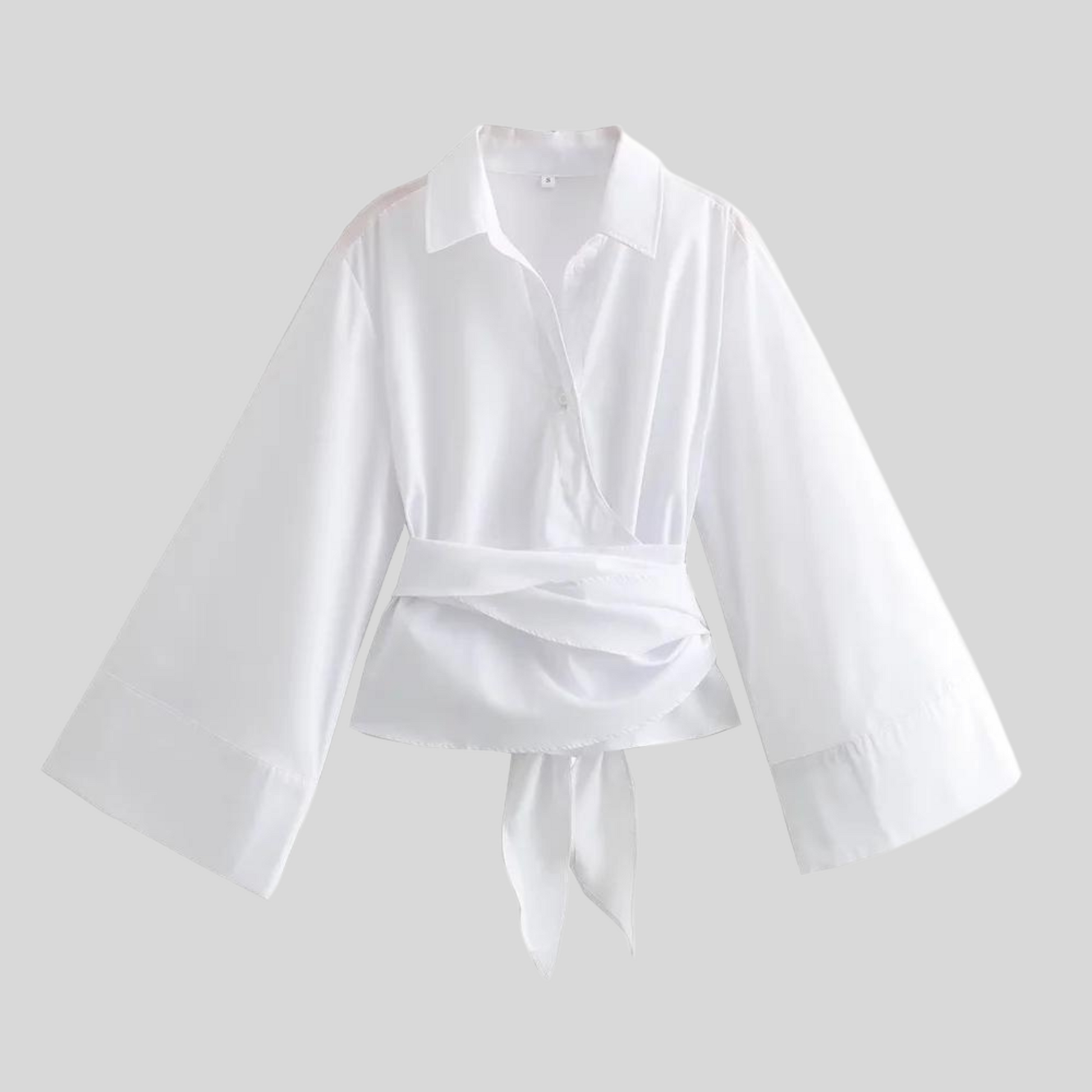 Overslag Blouse met Strikceintuur voor Dames