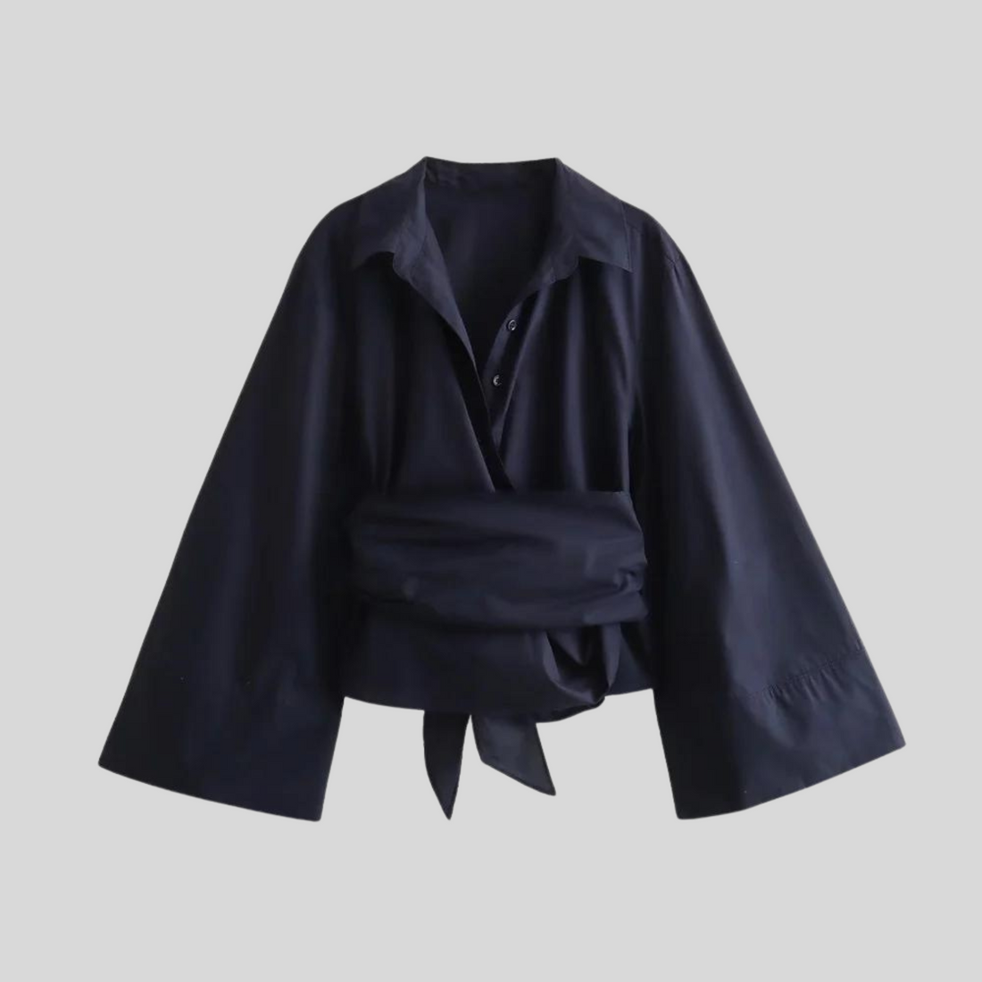 Overslag Blouse met Strikceintuur voor Dames