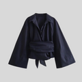 Overslag Blouse met Strikceintuur voor Dames