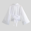 Overslag Blouse met Strikceintuur voor Dames