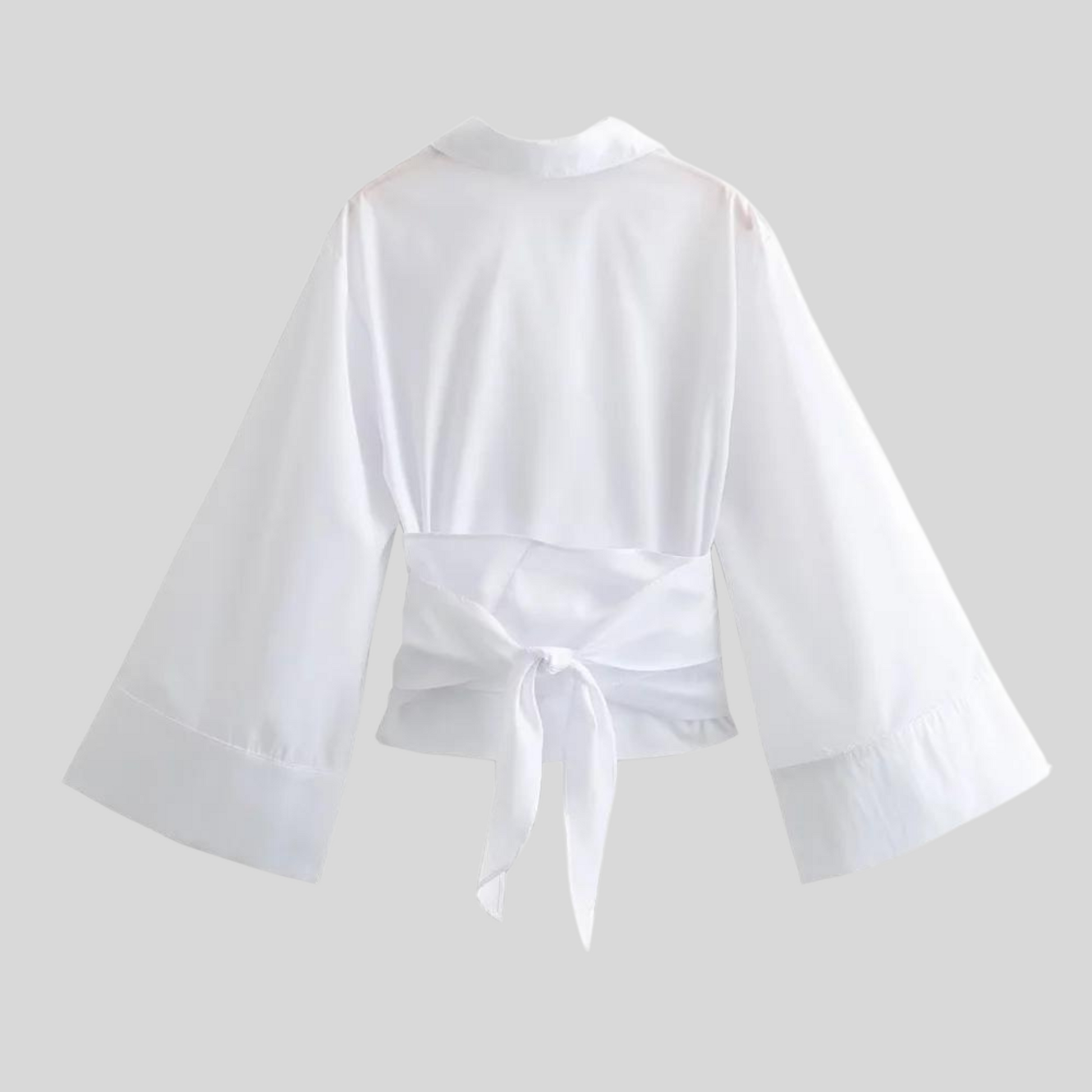 Overslag Blouse met Strikceintuur voor Dames