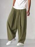Wijde Pijp Linnen Pantalon voor Heren