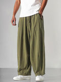 Wijde Pijp Linnen Pantalon voor Heren