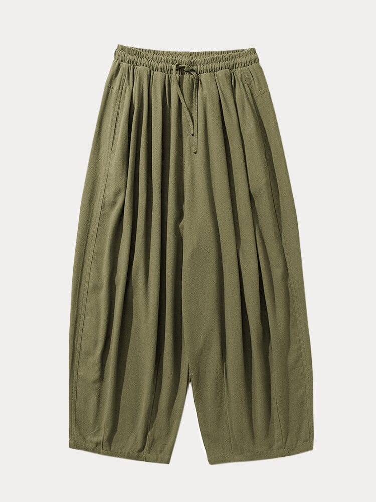 Wijde Pijp Linnen Pantalon voor Heren
