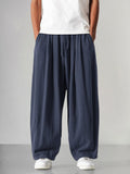 Wijde Pijp Linnen Pantalon voor Heren