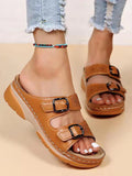 Kiri | Open Teen Sandalen met Verstelbare Gespen voor Dames