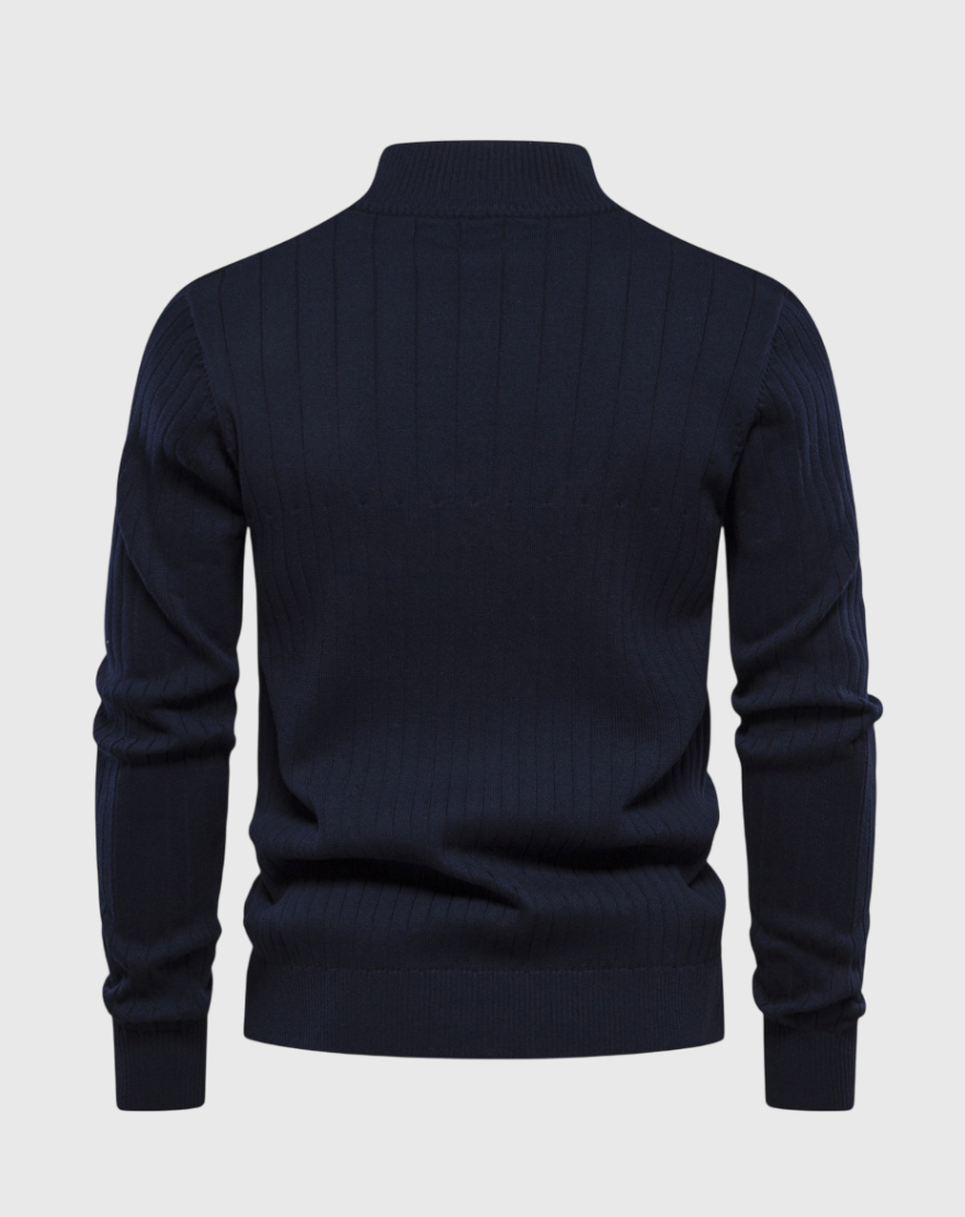 Lukas - Heren Comforttrui met Halve Rits