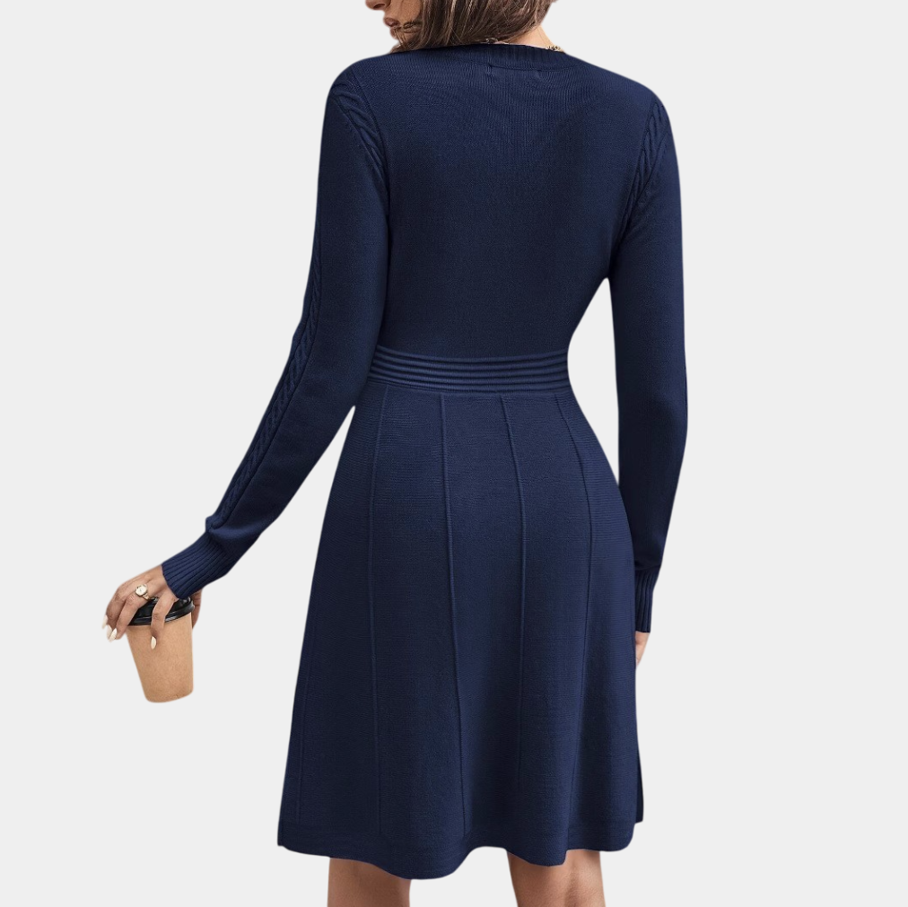 Gebreide Jurk met Kabeldetail voor Dames