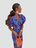 Midi Jurk met Bufmouwen voor Dames