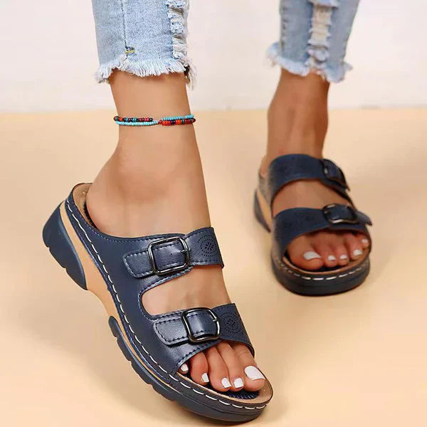 Kiri | Open Teen Sandalen met Verstelbare Gespen voor Dames