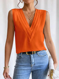 V-Hals Mouwloze Blouse voor Dames