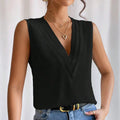 V-Hals Mouwloze Blouse voor Dames