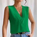 V-Hals Mouwloze Blouse voor Dames