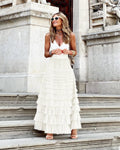 Tule Maxi Rok met Elastische Tailleband voor Dames