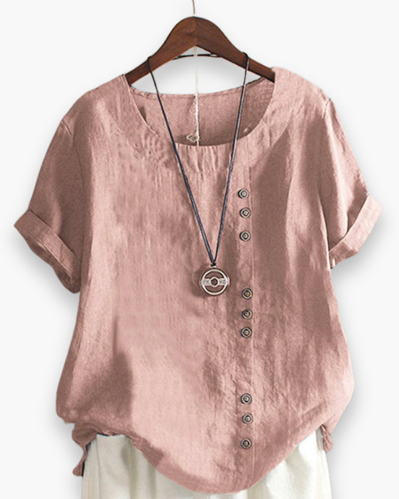 Linen Button-Down Blouse voor Dames