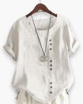 Linen Button-Down Blouse voor Dames