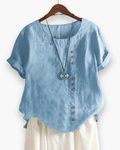 Linen Button-Down Blouse voor Dames