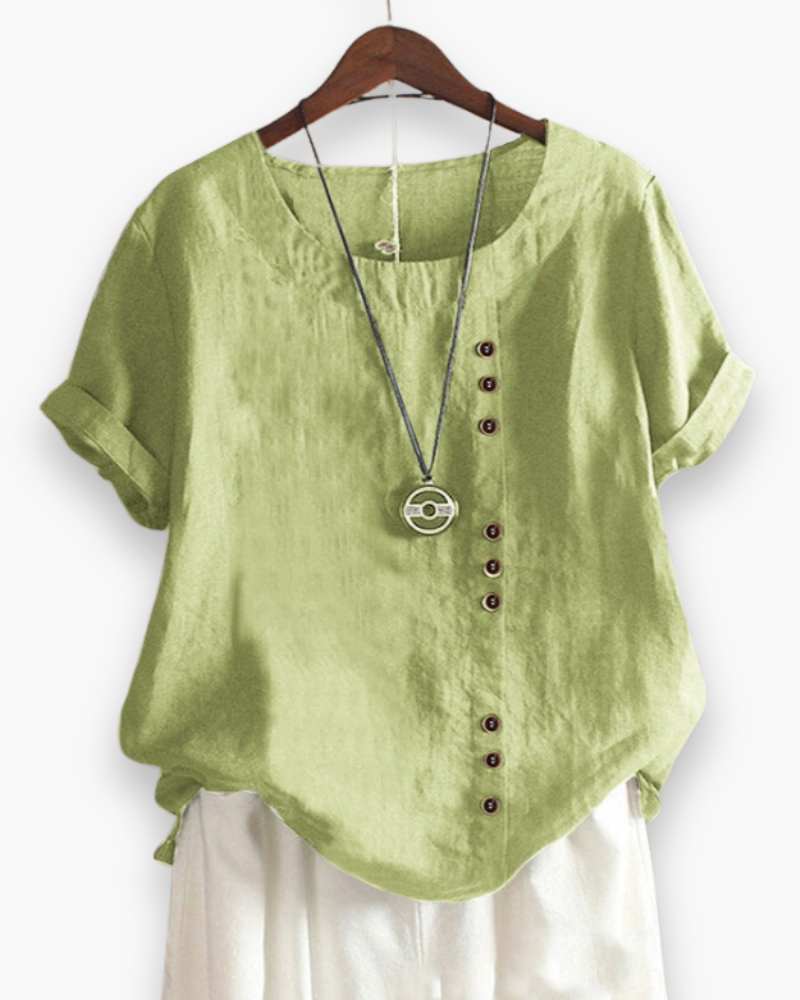 Linen Button-Down Blouse voor Dames