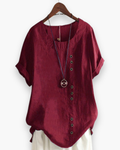 Linen Button-Down Blouse voor Dames