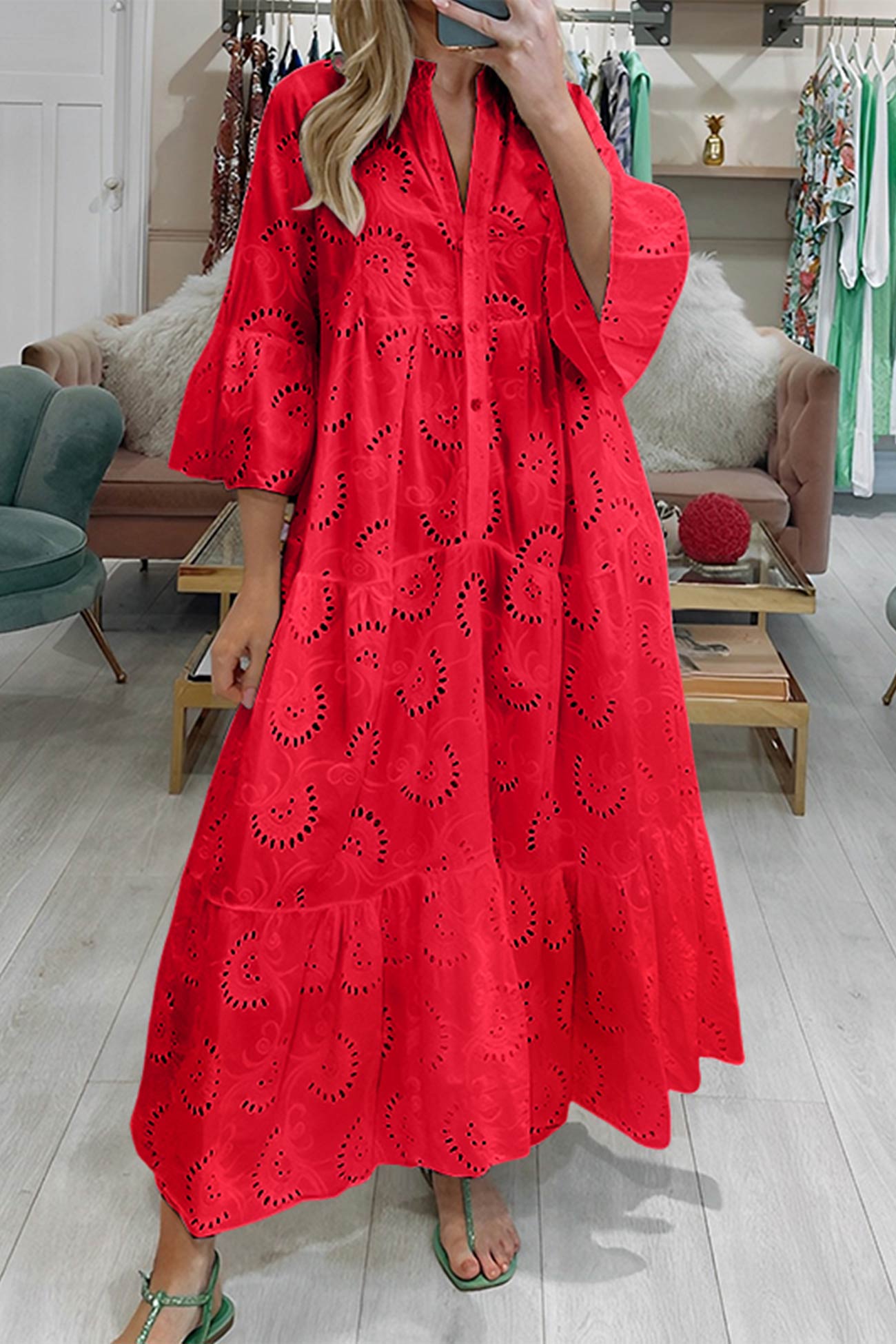 Mouwloze Maxi Jurk met A-Lijn voor Dames